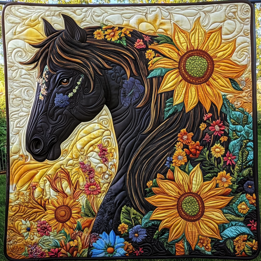 Timeless Trotter Quilted Blanket