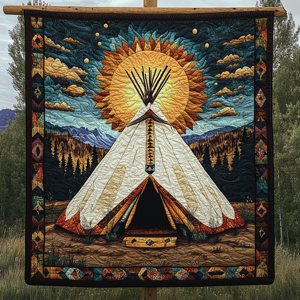 Tipi Love Quilted Blanket
