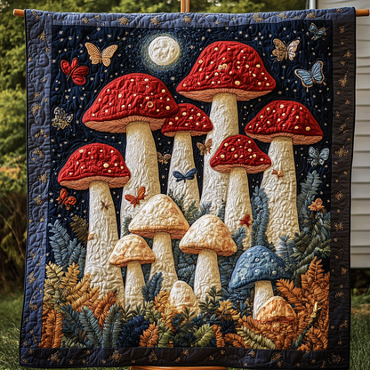 Toadstool Charm Quilted Blanket