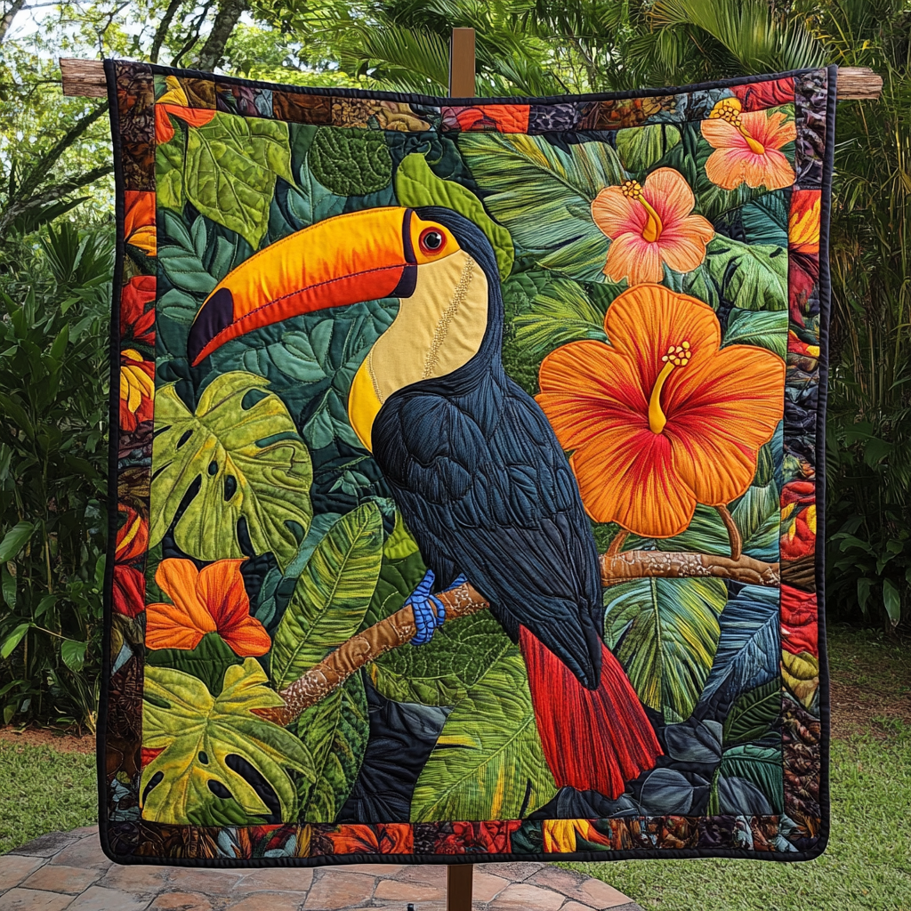 Toucan Haven Quilted Blanket