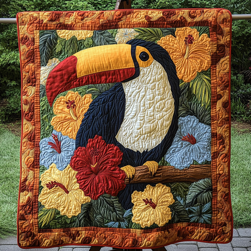 Toucan Journey Quilted Blanket