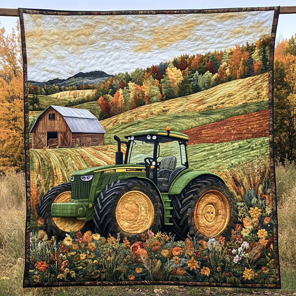 Tractor Dreams Quilted Blanket
