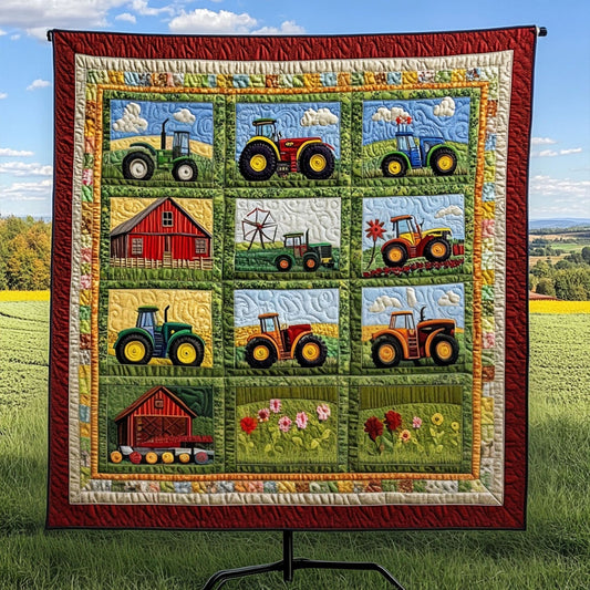 Tractor Sunshine Quilted Blanket