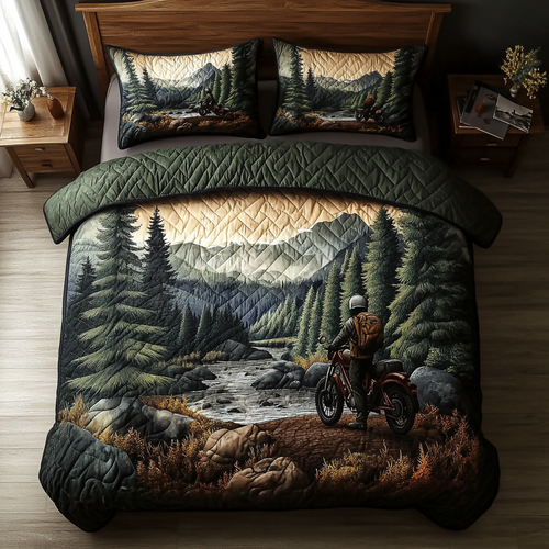 Trail Adventure 3-Piece Quilted Bedding Set