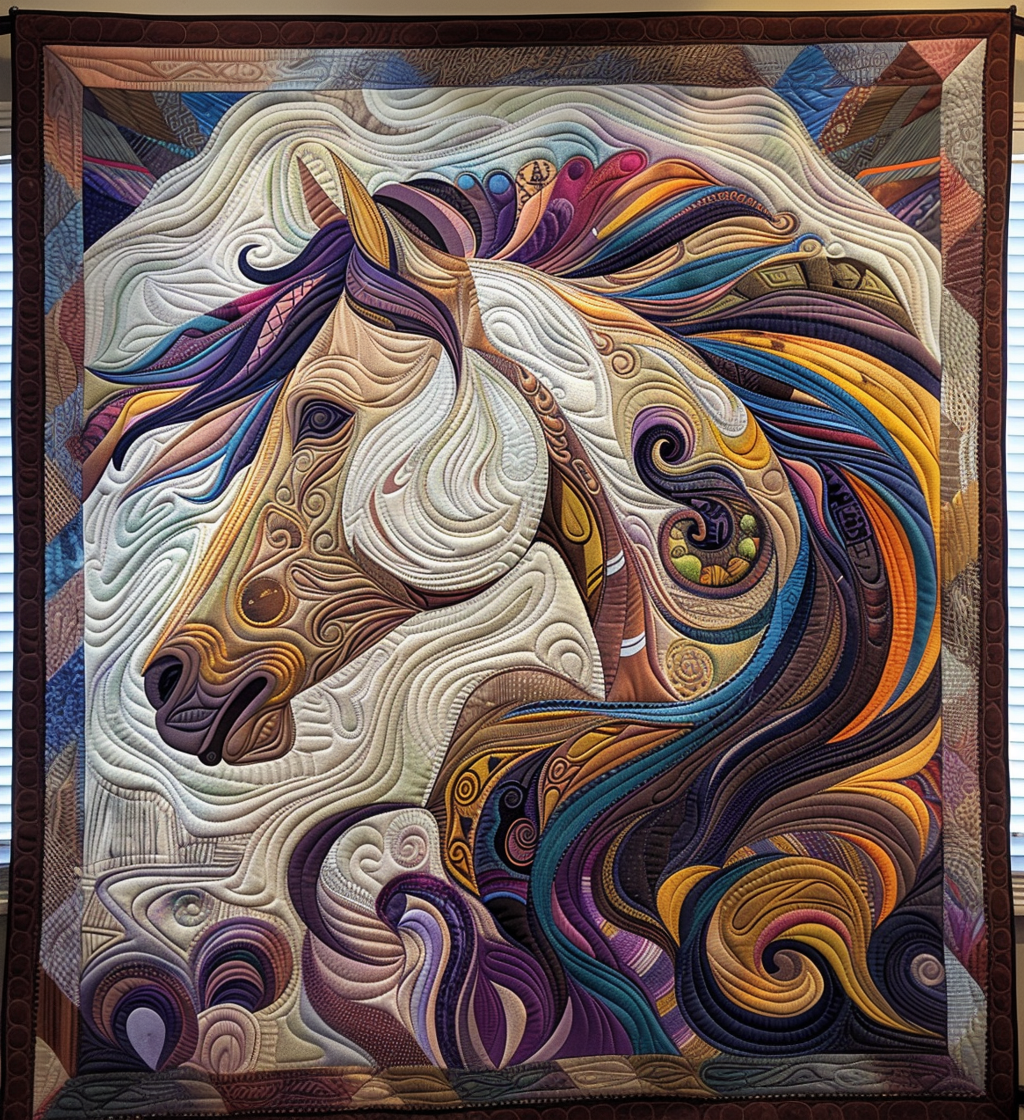 Trailblazing Mare Quilted Blanket