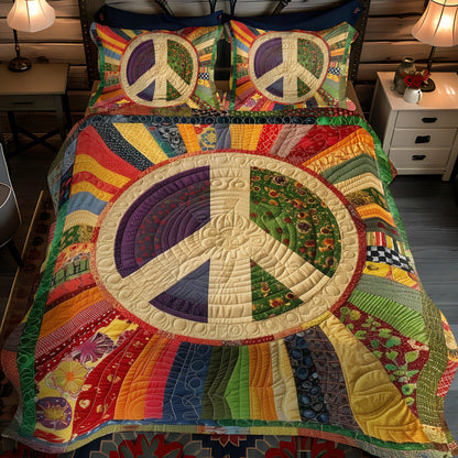 Tranquil Sun 3-Piece Quilted Bedding Set