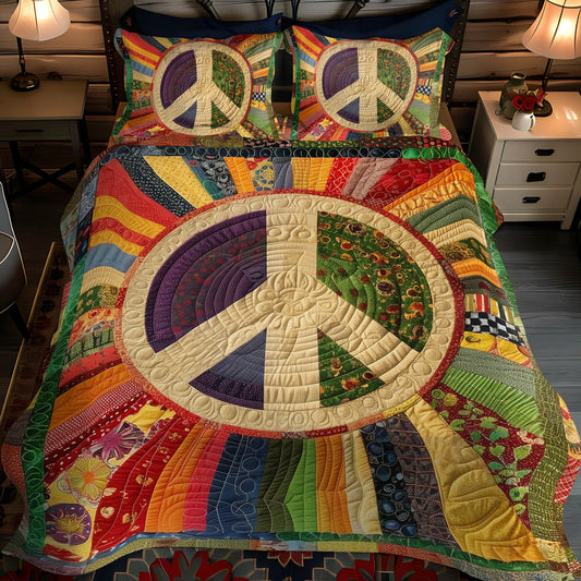 Tranquil Sun 3-Piece Quilted Bedding Set
