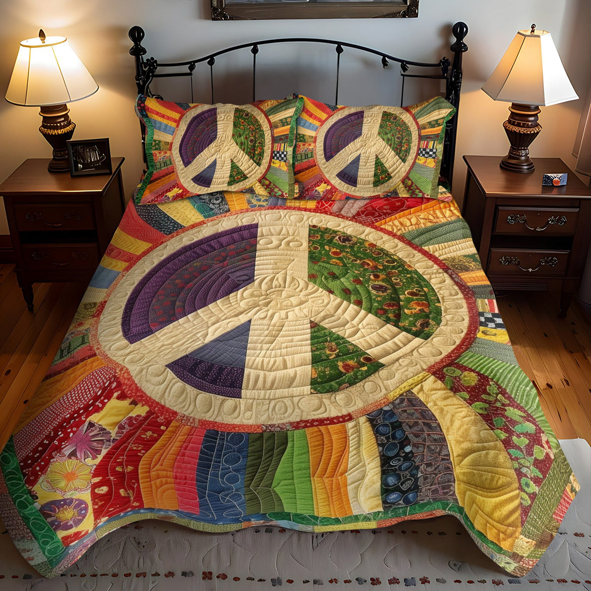 Tranquil Sun 3-Piece Quilted Bedding Set
