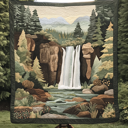 Tranquil Flow Quilted Blanket