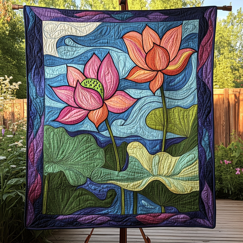 Tranquil Waters Quilted Blanket