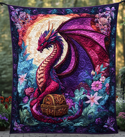 Treasure Of Dawn Quilted Blanket