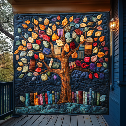 Tree Of Knowledge Quilted Blanket