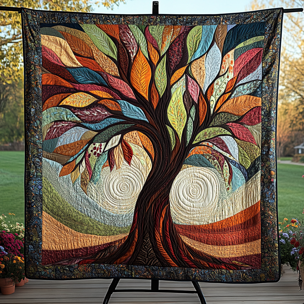 Tree of Life Quilted Blanket
