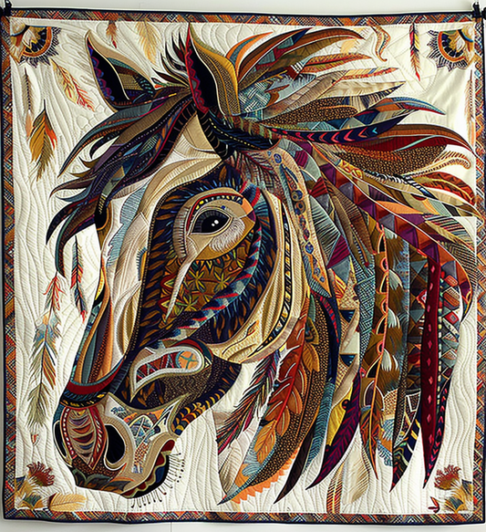 Tribal Gallop Quilted Blanket