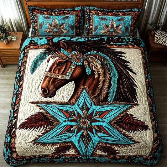 Tribal Echoes 3-Piece Quilted Bedding Set