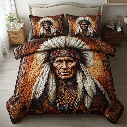 Tribal Honor Collection 3-Piece Quilted Bedding Set