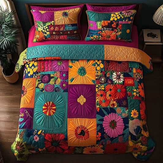Tribal Radiance 3-Piece Quilted Bedding Set