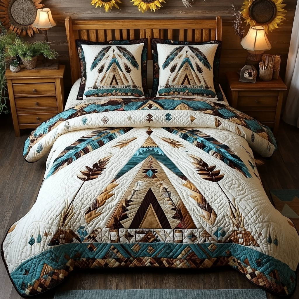 Tribal Spirit 3-Piece Quilted Bedding Set