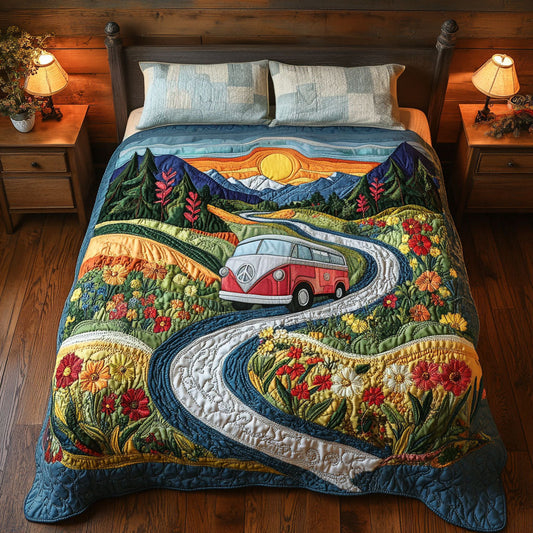 Trippy Tennessee Drive 3-Piece Quilted Bedding Set