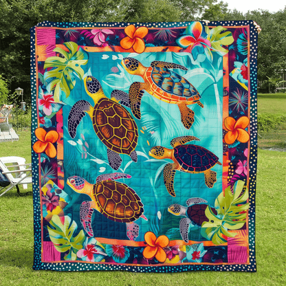 Tropical Treasures Quilted Blanket