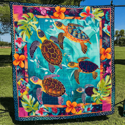 Tropical Treasures Quilted Blanket