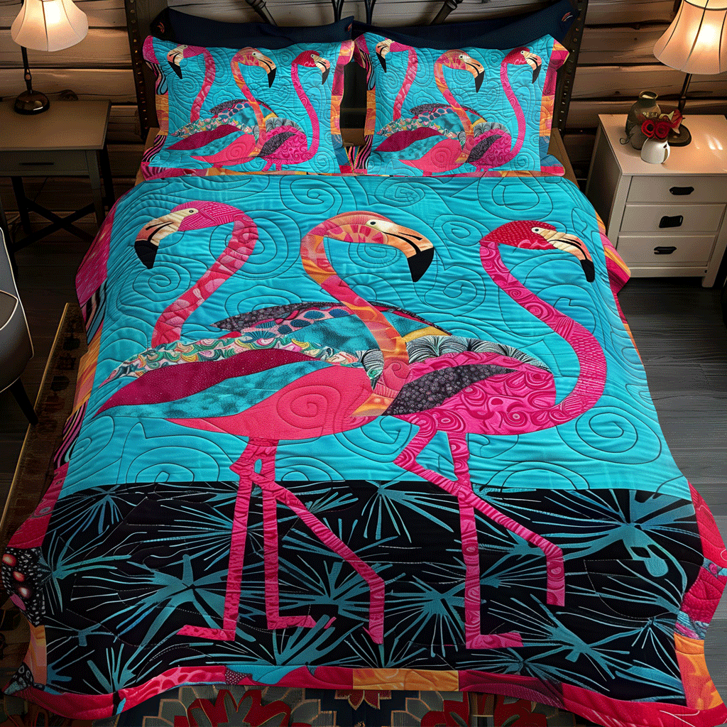 Tropical Bliss 3-Piece Quilted Bedding Set