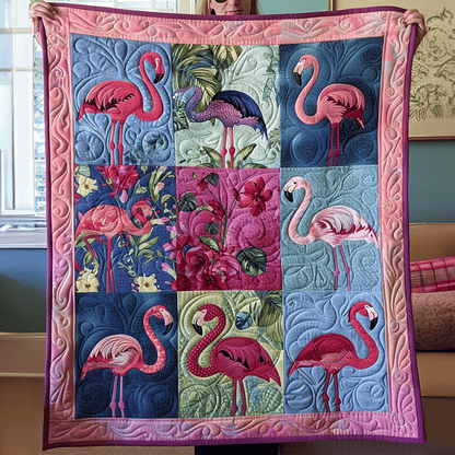 Flamingo Quilted Blanket