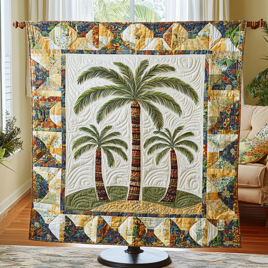 Tropical Bliss Quilted Blanket