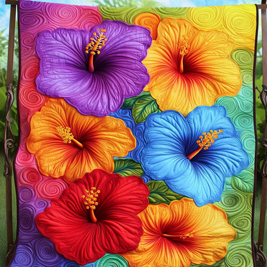 Tropical Bloom Magic Quilted Blanket