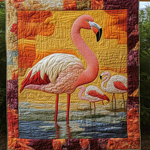 Tropical Charm Quilted Blanket