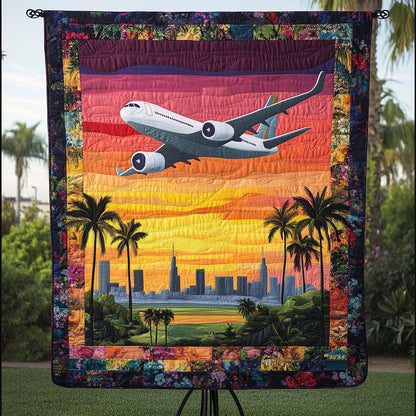 Tropical Departure Quilted Blanket