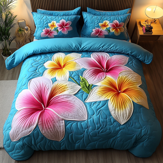 Tropical Elegance 3-Piece Quilted Bedding Set