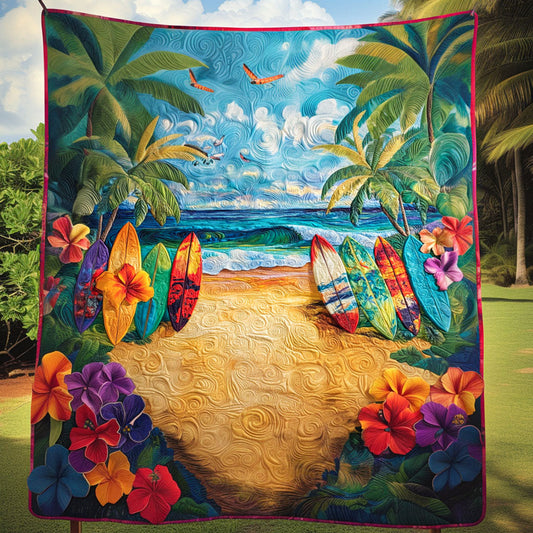 Tropical Vibes Quilted Blanket