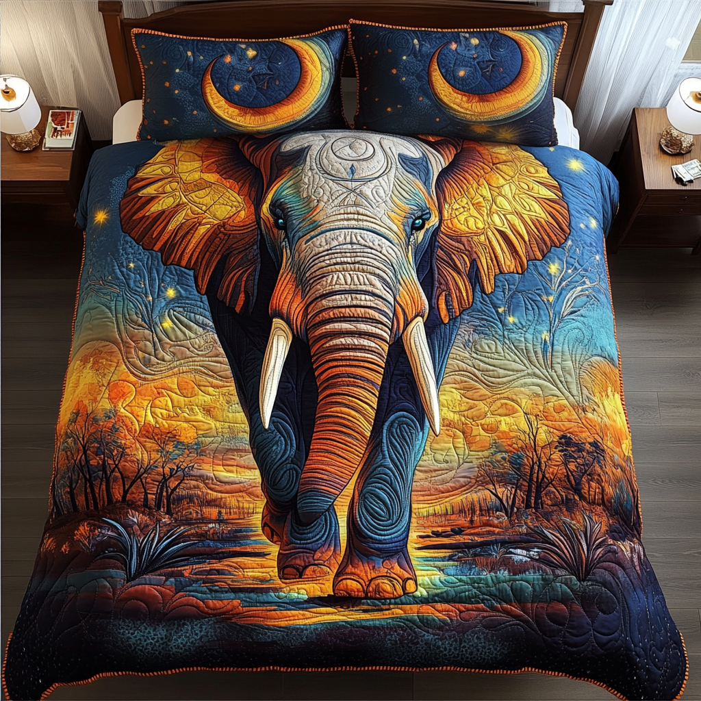 Trunk Tales 3-Piece Quilted Bedding Set