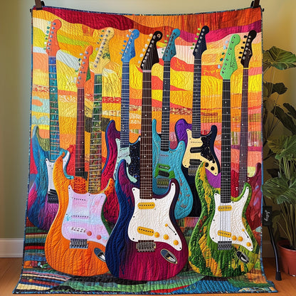 Tuned Frequencies Quilted Blanket