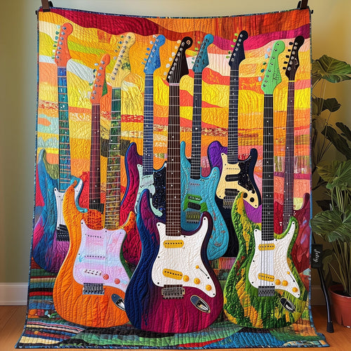 Tuned Frequencies Quilted Blanket