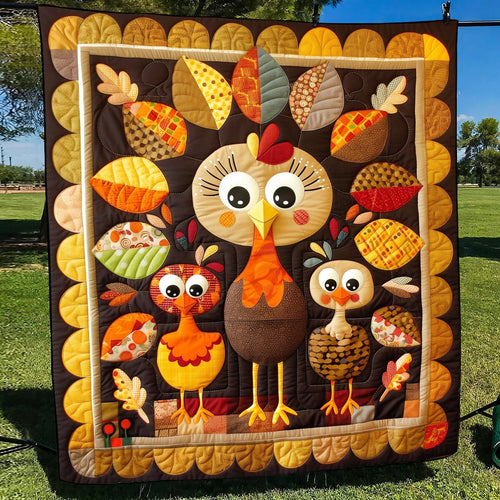 Turkey Time Quilted Blanket