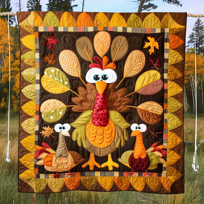 Turkey Togetherness Quilted Blanket