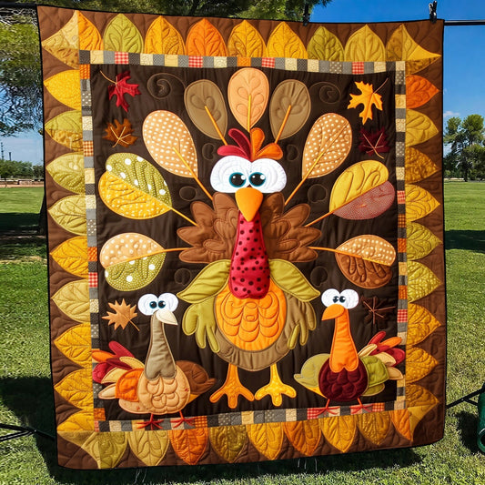 Turkey Togetherness Quilted Blanket