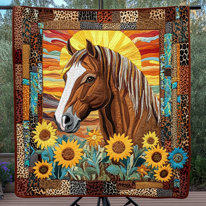 Turquoise Sky Quilted Blanket