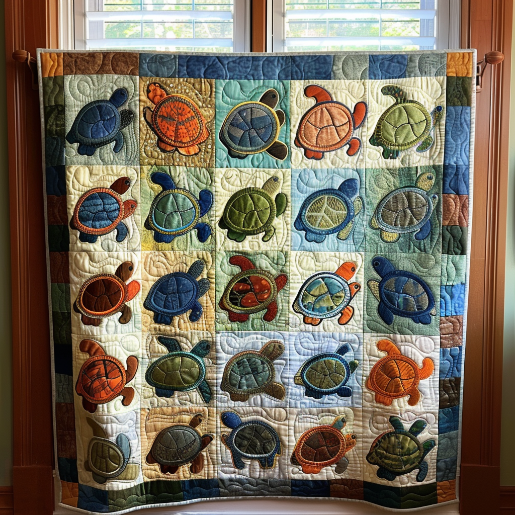 Turtle Cove Quilted Blanket