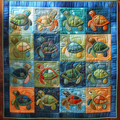 Turtle Time Quilted Blanket