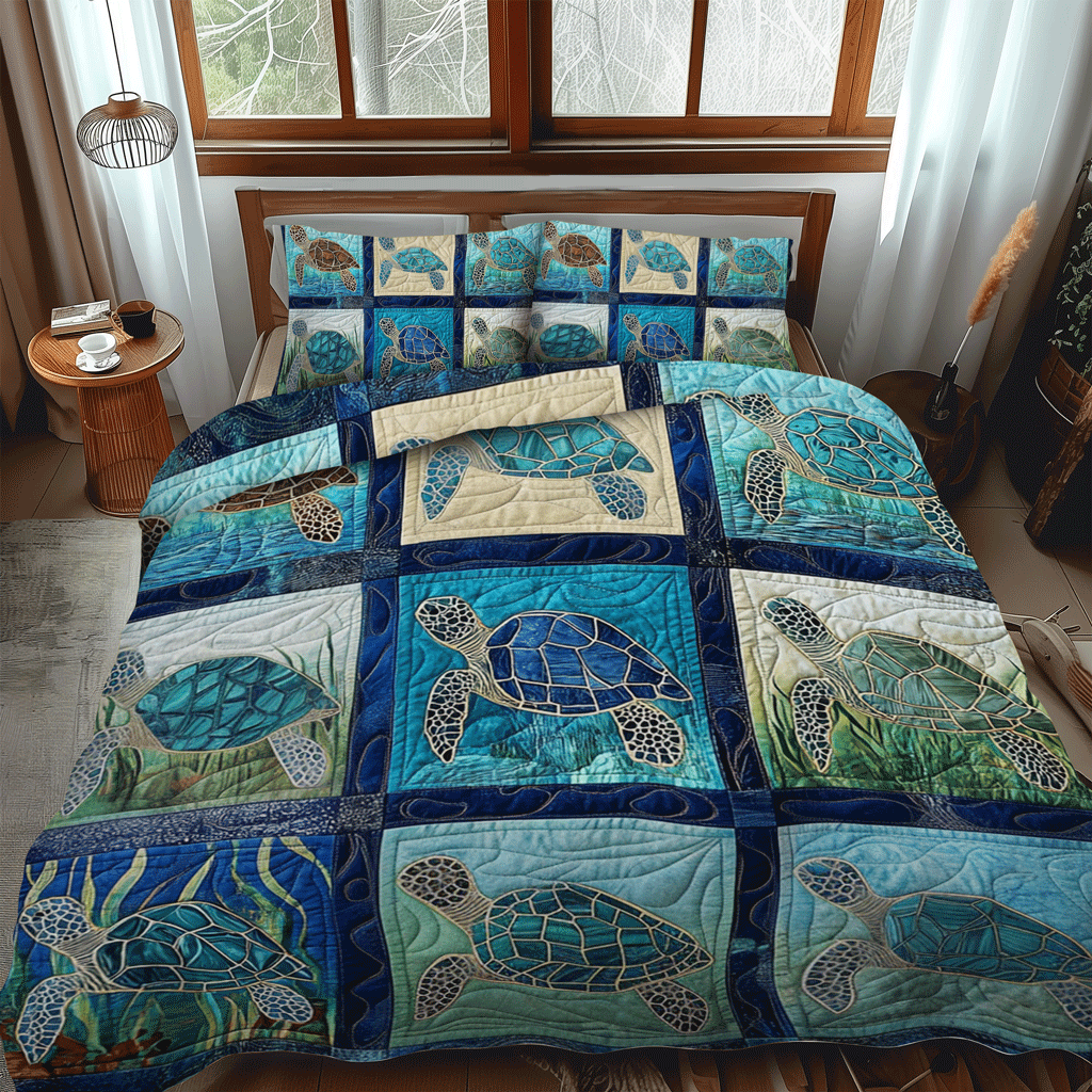 Turtle Bay Comfort 3-Piece Quilted Bedding Set