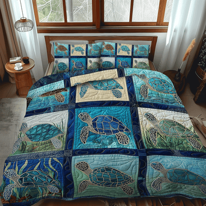 Turtle Bay Comfort 3-Piece Quilted Bedding Set
