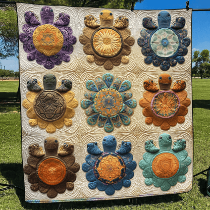 Turtle Cycle Quilted Blanket