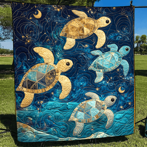 Turtle Stars Quilted Blanket