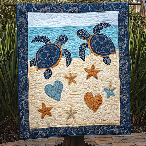 Turtle Tide Quilted Blanket