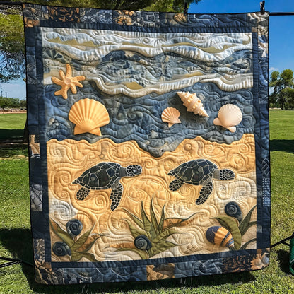 Turtle Trek Quilted Blanket