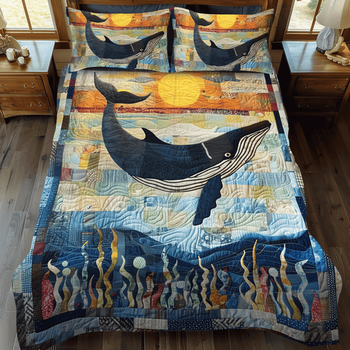 Twilight Tail Dance 3-Piece Quilted Bedding Set