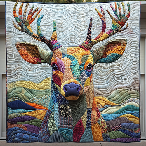 Twilight Antlers Quilted Blanket